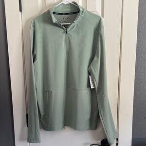 Brand new with tags men’s size large FLX brand 1/4 zip pullover.
